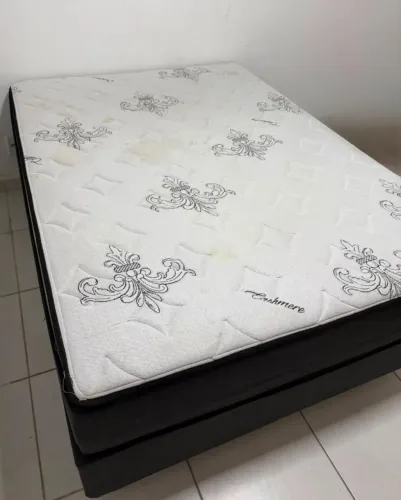 Cama Box Casal + Colchão Molas Ensacadas