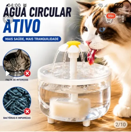 Bebedouro automático para gatos