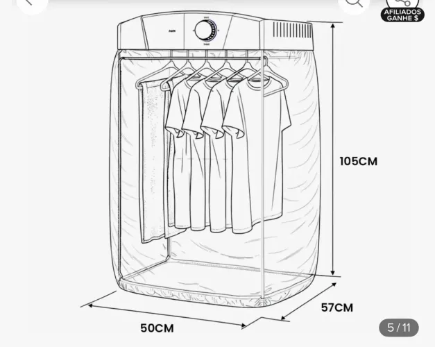 Secadora De Roupas Mueller Sun 8kg De Parede Com Timer
