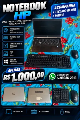 Notebook 1k pra ir rápido