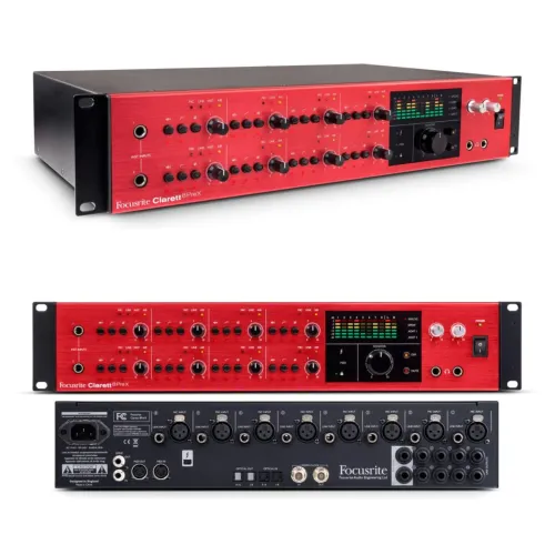 Focusrite Clarett 8PreX com cabo Thunderbolt - Flagship 26x28 - Interface mesa áudio