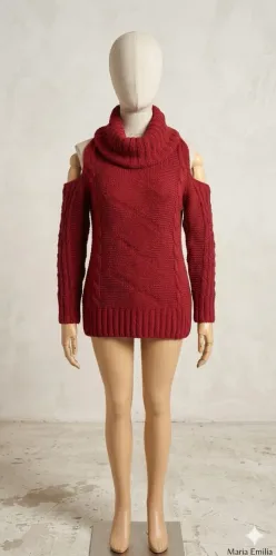 Suéter em tricot vernelho