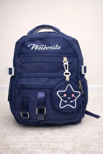 Mochila média espaçosa com bolsinha- mega promoçao