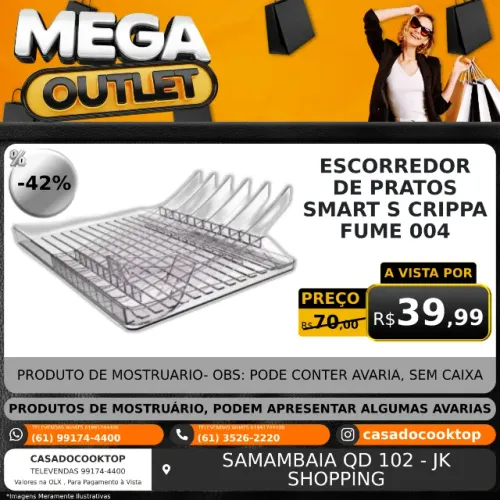 Escorredor De Pratos Smart S Crippa Fume 004 4030731376