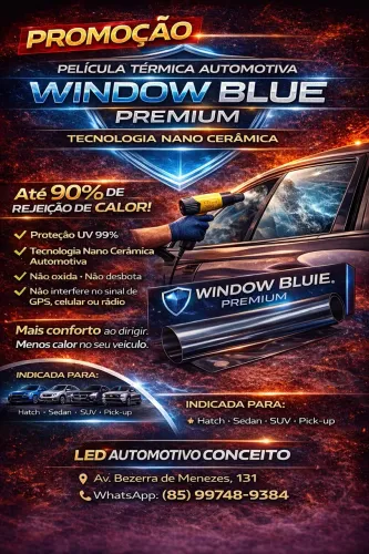 Película Térmica IR90 Window Blue Premium Nano Cerâmico 