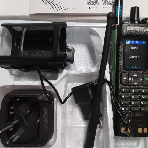Rádio Comunicador HT Baofeng DM32 Digital DMR Open GD atualizado Aviação GPS 10W