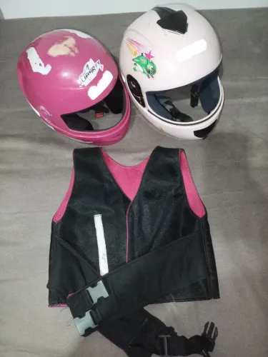 Colete infantil para Moto 2 capacetes brind