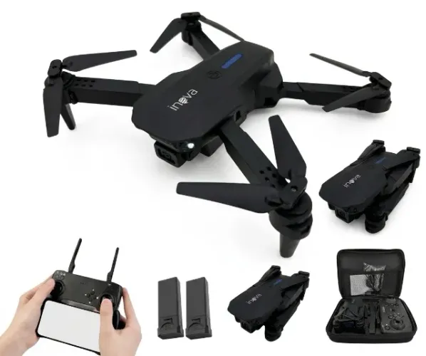 Drone Inova WRJ-12619 com Câmera HD Wi-Fi Dobrável e Controle Remoto