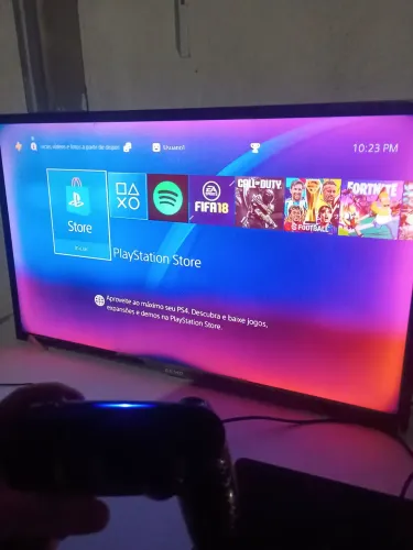 PS4 Slim 1Tb + 1 controle + FIFA 18