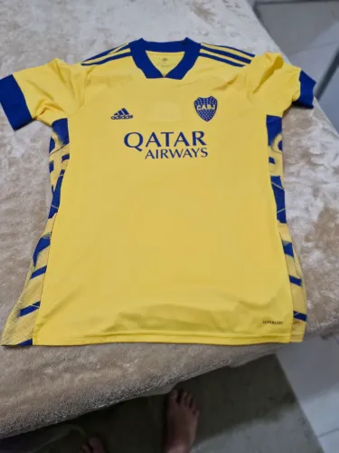 camisa boca juniors original adidas third 20/21 amarela g