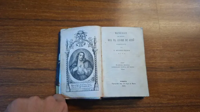 Raro devocionario católico manuale dei divoti dei divoti del ss cuore di gesú (1864)
