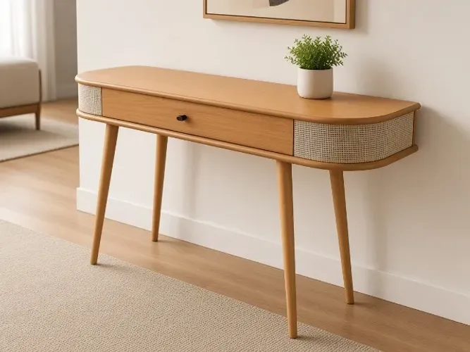 Aparador Curvo 140x75cm MDF Freijó (NOVO A PRONTA ENTREGA)