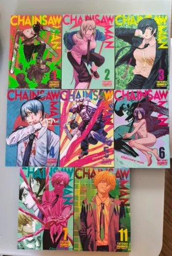 Mangás Chainsaw Man Panini - Volumes 1 ao 7 + Volume 11