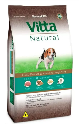 Ração Vitta Natural Filhotes Raças Pequenas Frango e Cereais - 10kg Premier