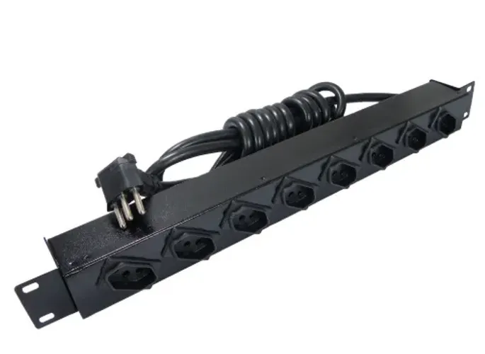 CALHA 8 TOMADAS NBR 19" 20A 1,9MTS 45º DIAGONAIS - WJ MOREIRA