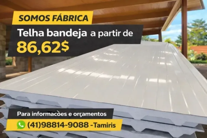 Telha Bandeja/Forro direto da fábrica