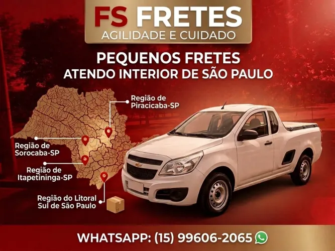 Fretes Agilidade e Cuidado Região interior de São Paulo