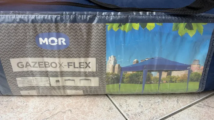 Tenda Gazebo Mor Azul 3x3m Sanfonada