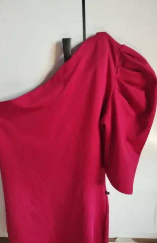 Vestido de malha vermelho