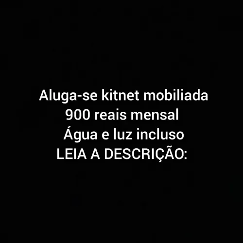 Kitnet mobiliada 900 mensal apenas 1 pessoa