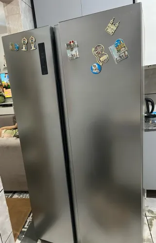 Geladeira Samsung Side by Side 490L Inox Look RS52B3000M9 - 127V - Semi Nova