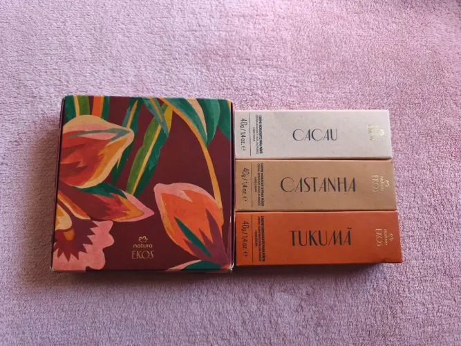 Kit Creme para Mãos Ekos (Cacau, Castanha e Tukumã)