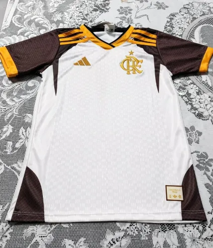 Camisa Juvenil do Flamengo Branca Adidas Nº10 - Top de Linha