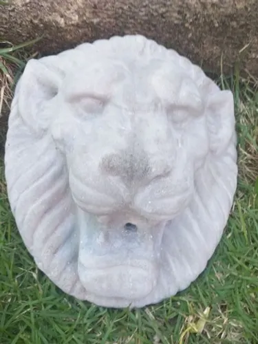 Cabeça de Leão chafariz em cimento para decoração de jardim 