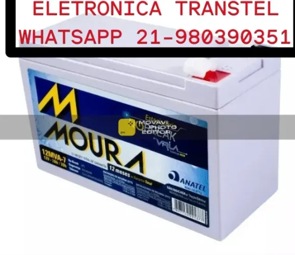 Bateria Moura para nobreak moto elétrica e alarme 12v/7Ah