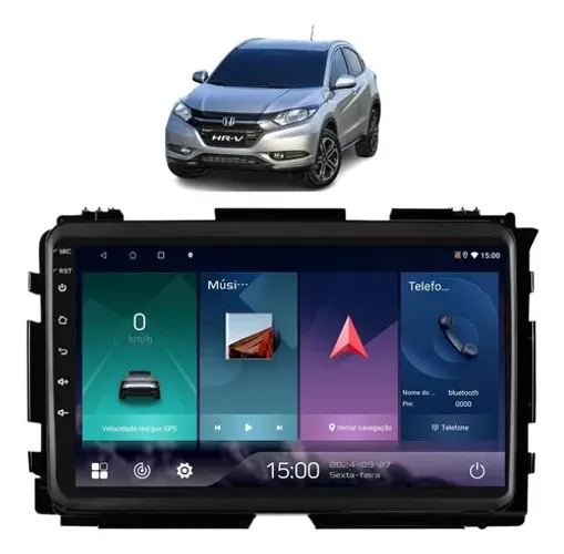 Multimidia Honda Hrv 2015 A 2021 Android 14 Carplay 64gb 9p