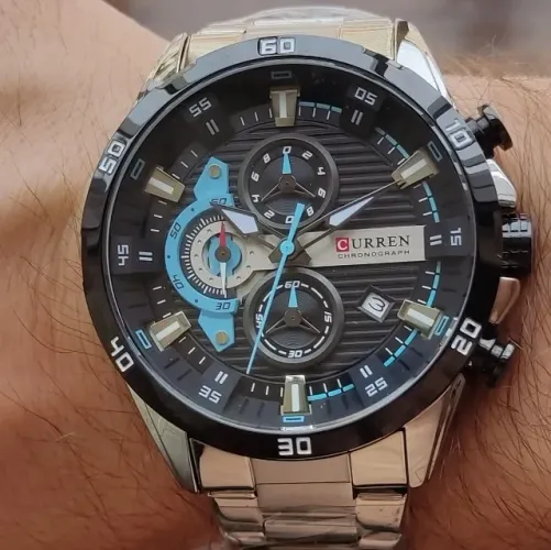 Relógio Curren Masculino Pata Fundo Azul