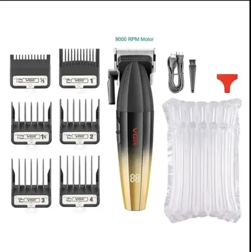 Máquina de Cortar Cabelo VGR V003 de 7000RPM e 9000RPM - Novo