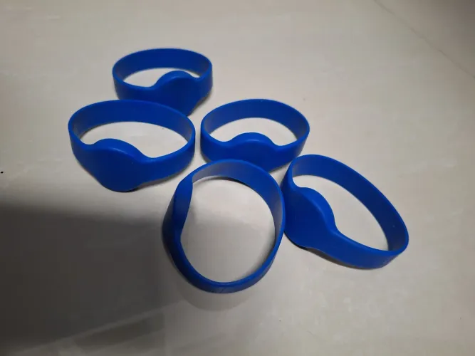 5 pulseiras silicone linear controle de acesso