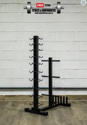 Suporte 3 em 1 grande (anilha/halter/barra)