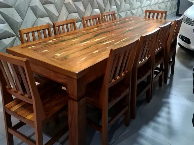Mesa de madeira de demolição, (Peroba Rosa)