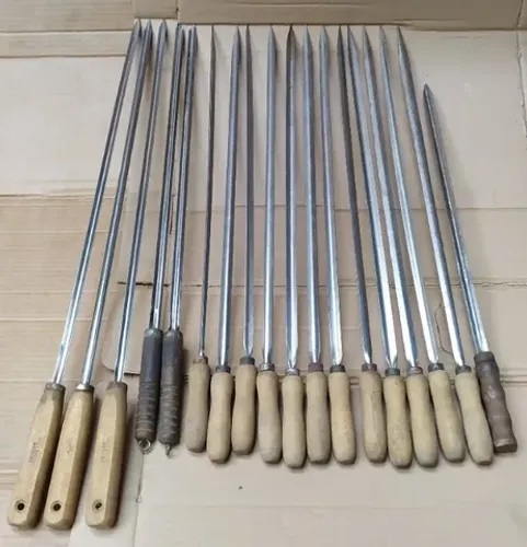 Espetos Para Churrasco Em Aço Inox (18 unidades) Novos