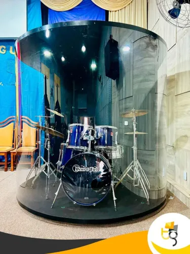 Cabines acústica Bateria  acrílico policarbonato 