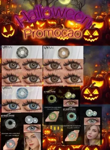 Halloween olhos contatos / maquiagem