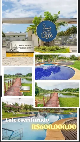 lote no Condomínio Vila dos Lagos, escriturado, disponível para venda por R$600.000,00