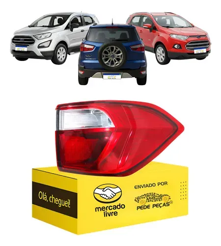 Lanterna Ecosport 2013 2014 2015 2016 2017 18 19 20 2021 L.d Vermelho