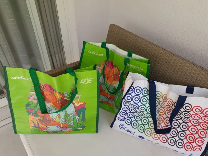 Lote de 03 Sacolas recicláveis laváveis