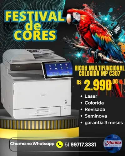 Impressora Multifuncional Colorida Ricoh MP C307