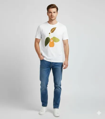 Camiseta Peter Jansen Original M | Estampa Digital Multicolor | Branca | Londres