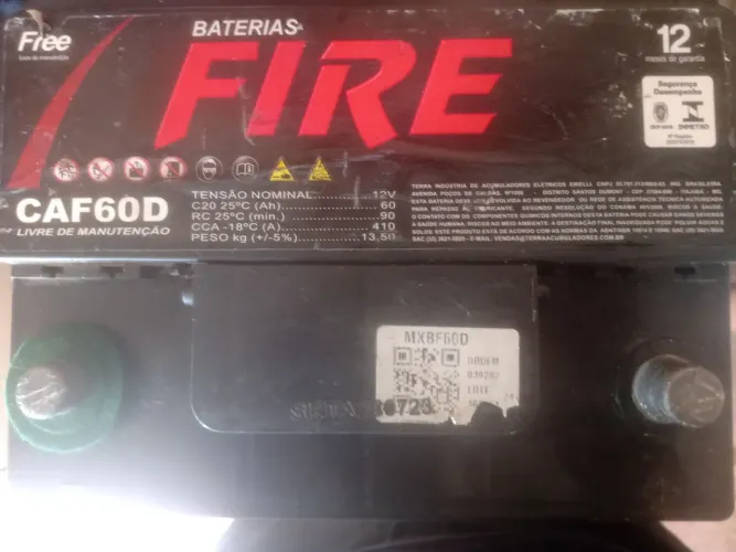 Bateria 60 amperes carro