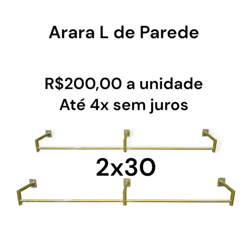 Arara L de Parede 2x30