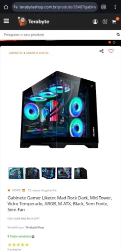 Gabinete Gamer Liketec Mad Rock Dark