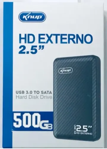 HD Externo 500GB 2.5 Polegadas Knup KP-HD810 Sata Usb 3.0 5400Rpm