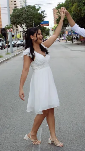 Vestido de Festa Branco / Noiva / Casamento Civil
