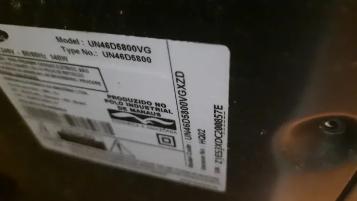 TV Samsung UN46D5800VG tela ruim p/ peças