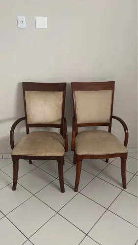 2 cadeiras presidente de madeira maciça 